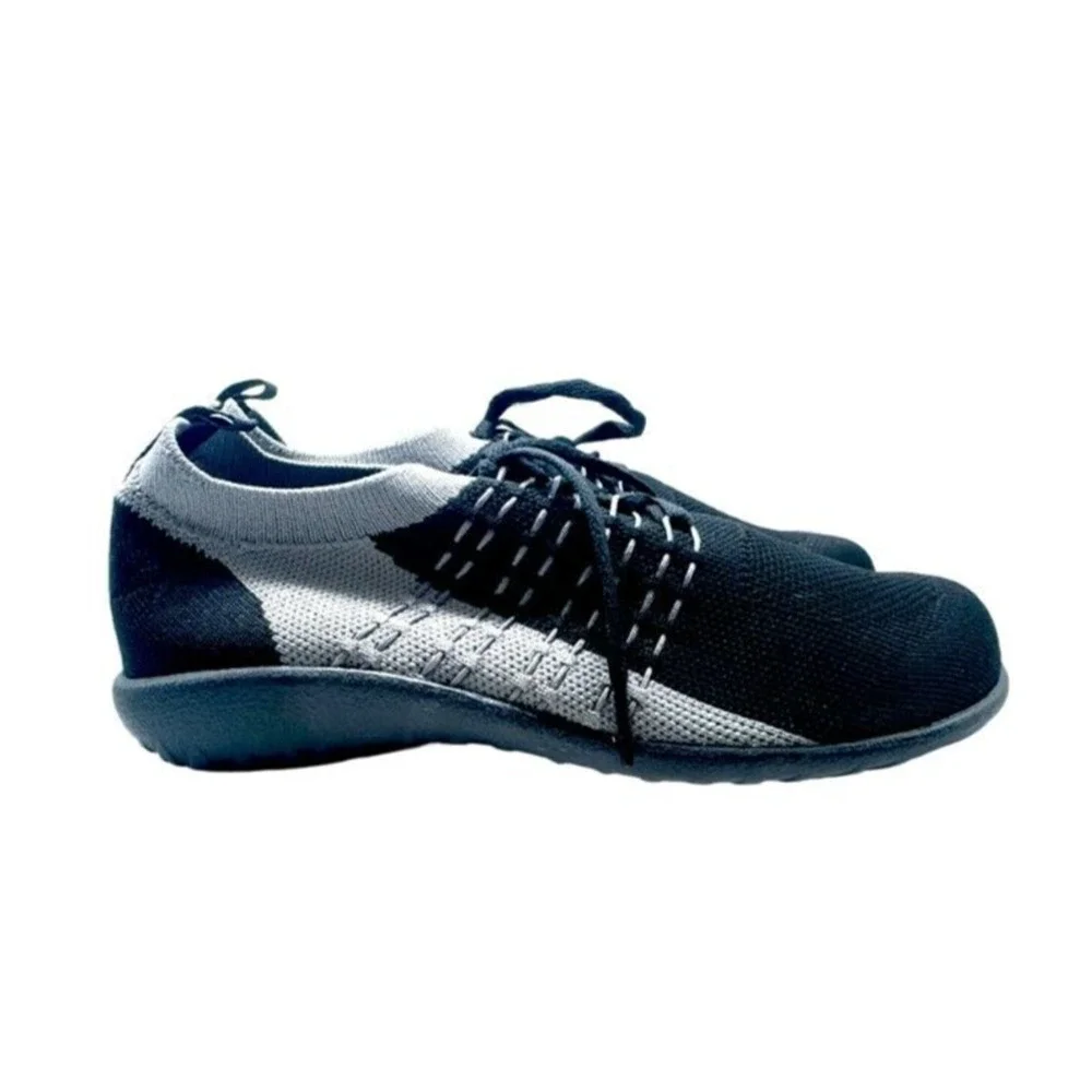 Naot Tama Vegan Women's Sneaker 6 EUR 37 Lightweight Orthotics Black/Gray NWOB - Picture 1 of 6